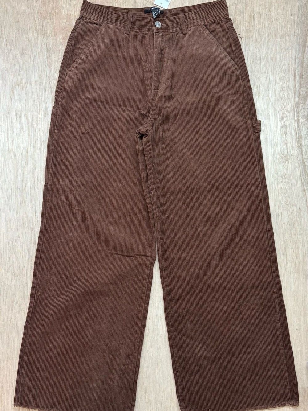 Vintage JCPenney Forever 21 Brown Corduroy Wide-leg Pants Size Large Y2K unisex